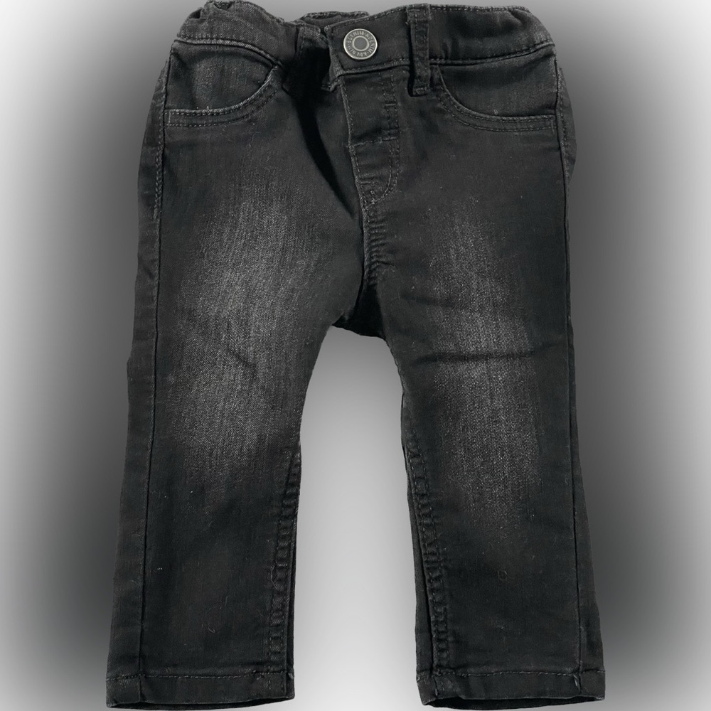H&M Black Distressed Jeans with Stretch 6 Months